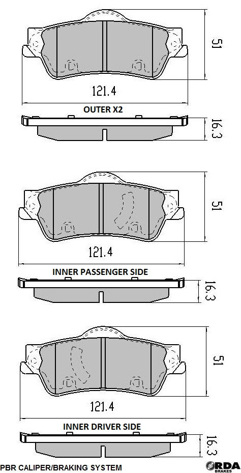 Ve commodore deals brake pads