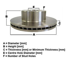 Load image into Gallery viewer, RDA Brake Disc Rotor Pair Front Holden Commodore VZ SS Z 320mm RDA7058