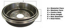 Load image into Gallery viewer, Toyota HiLux GUN126R Rear Brake Drum Pair 295mm RDA6795 RDA Brakes