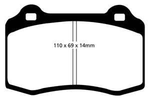 Ford Falcon FG X Rear Brake Pads DB1936 EBC Yellowstuff DP41140