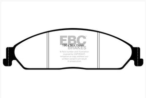 Ford Fairlane BF Front Brake Pads DB1473 EBC Yellowstuff DP41511