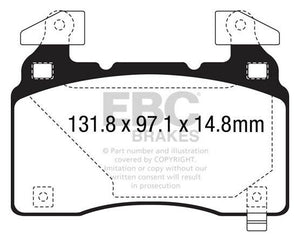 EBC Yellowstuff Brake Pads Front Holden Ute VE Brembo DP43028