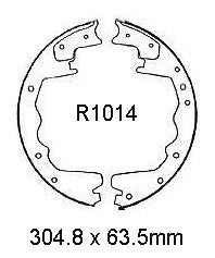 R1014 RDA Rear Brake Shoes