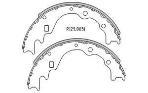 R1587 RDA Rear Brake Shoes