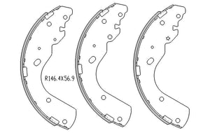 Ford Ranger PX Rear Brake Shoes R1769