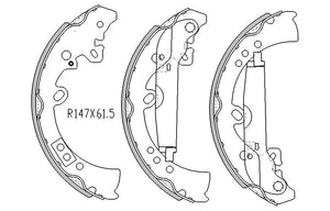 R1997 RDA Brakes Rear Brake Shoes