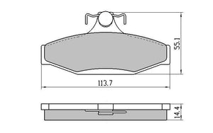 Ford Falcon FG Rear Brake Pads DB1376 RDA Extreme Heavy Duty RDX1376SM