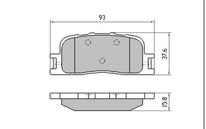 RDX1463SM - RDA Rear Brake Pads - Extreme Heavy Duty - Heavy Braking / Carrying Heavy Loads / Towing