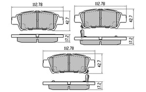 RDX1660SM - RDA Rear Brake Pads - Extreme Heavy Duty - Heavy Braking / Carrying Heavy Loads / Towing