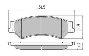 FPV Force 6 BF Rear Brake Pads DB1675 RDA GP Max RDB1675