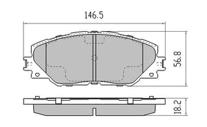 Toyota Corolla ZWE186R Front Brake Pads DB1801 RDA GP Max RDB1932