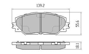 Toyota Corolla ZRE182R Front Brake Pads DB1802 RDA Extreme Heavy Duty RDX1933SM