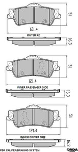 RDA GP Max Brake Pads Rear Holden Ute VE V6 V8 RDB1948 DB1766