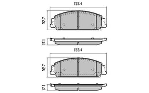 RDA Extreme Heavy Duty Brake Pads Front Holden Statesman WM V6 V8 RDX1949SM DB1765