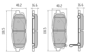 Toyota 86 Rear Brake Pads DB1789 RDA GP Max RDB2092