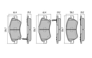 Toyota Corolla ZRE182R Front Brake Pads BP1132 RDA Extreme Heavy Duty RDX2182SM