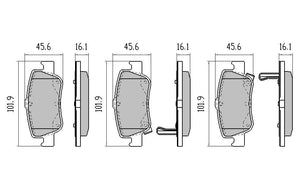 Toyota Corolla ZRE152R Rear Brake Pads RDX2183SM RDA Extreme Heavy Duty