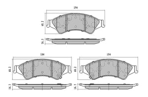 Ford Ranger PXII Front Brake Pads DB2074 RDA Extreme Heavy Duty RDX2202SM