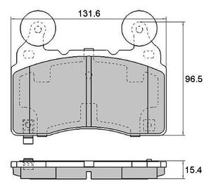 RDA GP Max Brake Pads Front Holden Ute VF Brembo RDB2223 DB2358