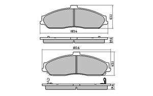 Ford Territory SY Front Brake Pads DB7599 RDA Extreme Heavy Duty RDX2073SM