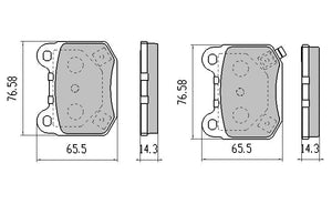 Subaru BRZ Rear Brake Pads DB1521 RDA Extreme Heavy Duty RDX2160SM