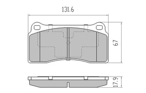 FPV F6 Typhoon BF Front Brake Pads DB1935 RDA Extreme Heavy Duty RDX2162SM